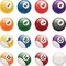 1/4 Sheet - Pool Balls Billiards Birthday - Edible Cake/Cupcake Party Topper - D22563